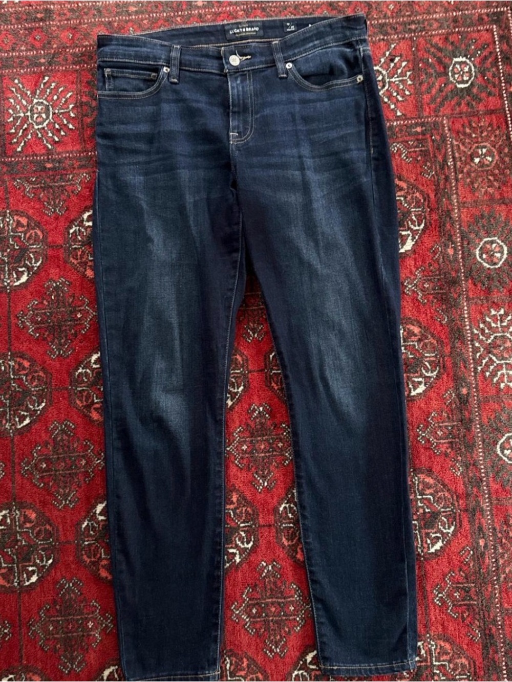 LUCKY BRAND Women's Dark Wash Skinny Jeans - Navy Blue